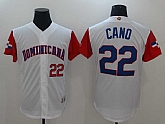 Men's Dominican Republic Baseball #22 Robinson Cano White 2017 World Baseball Classic Stitched Jersey,baseball caps,new era cap wholesale,wholesale hats